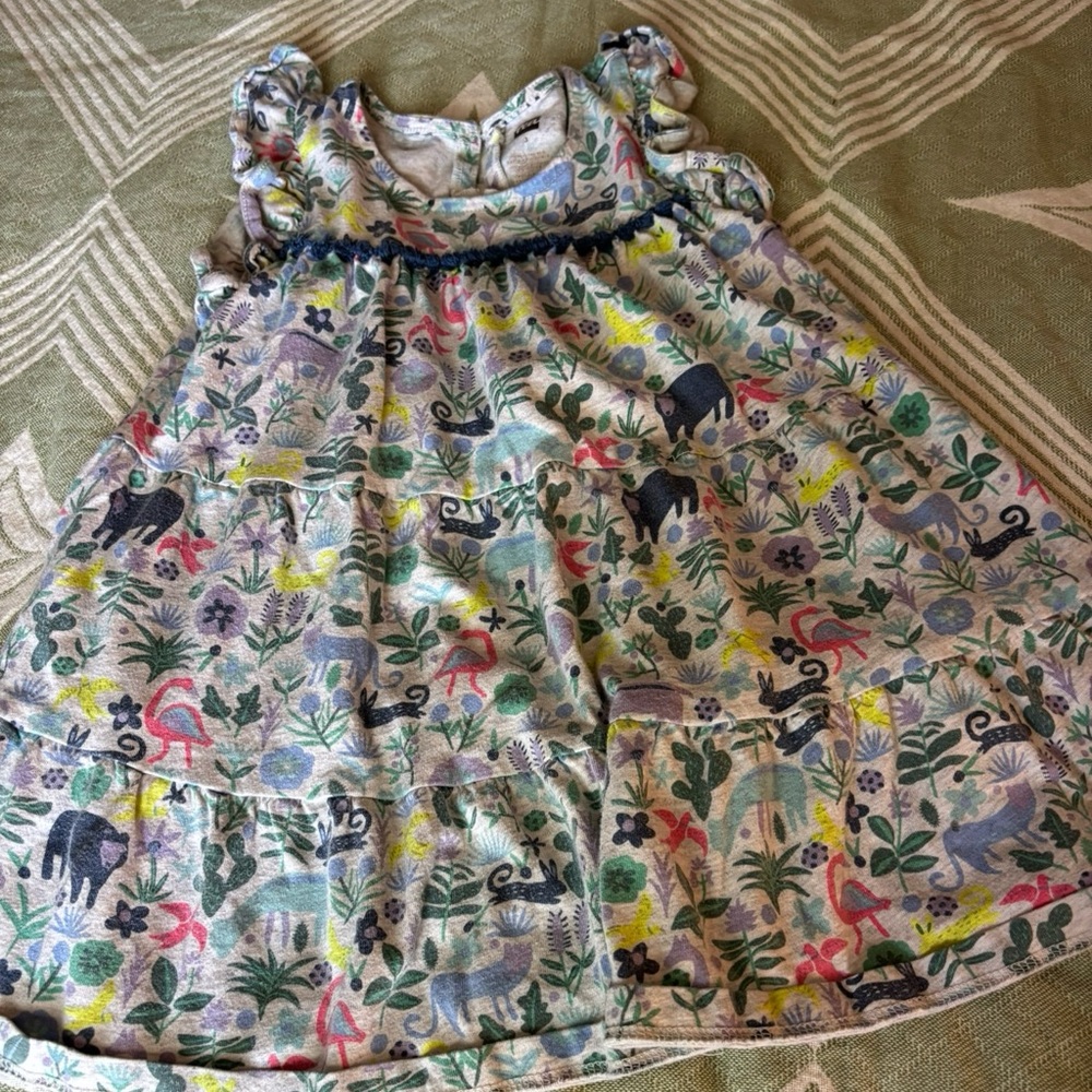 Tea Collection Multicolor Jungle Print Kids Dress
